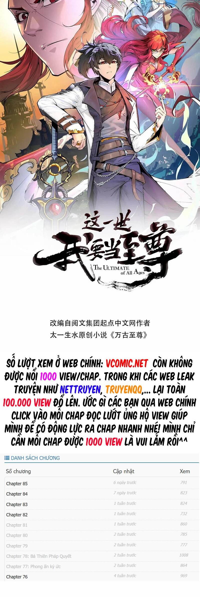 Vạn Cổ Chí Tôn chapter 156 - Upload bởi truyensieuhay.com
