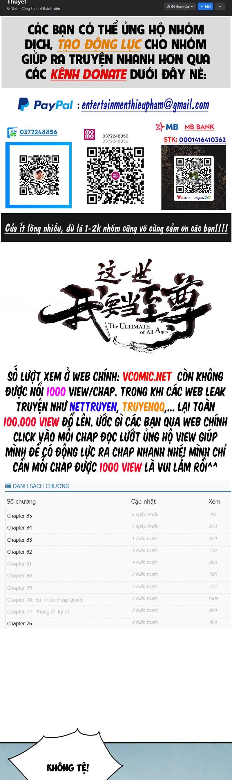 Vạn Cổ Chí Tôn chapter 167 - Trang 2