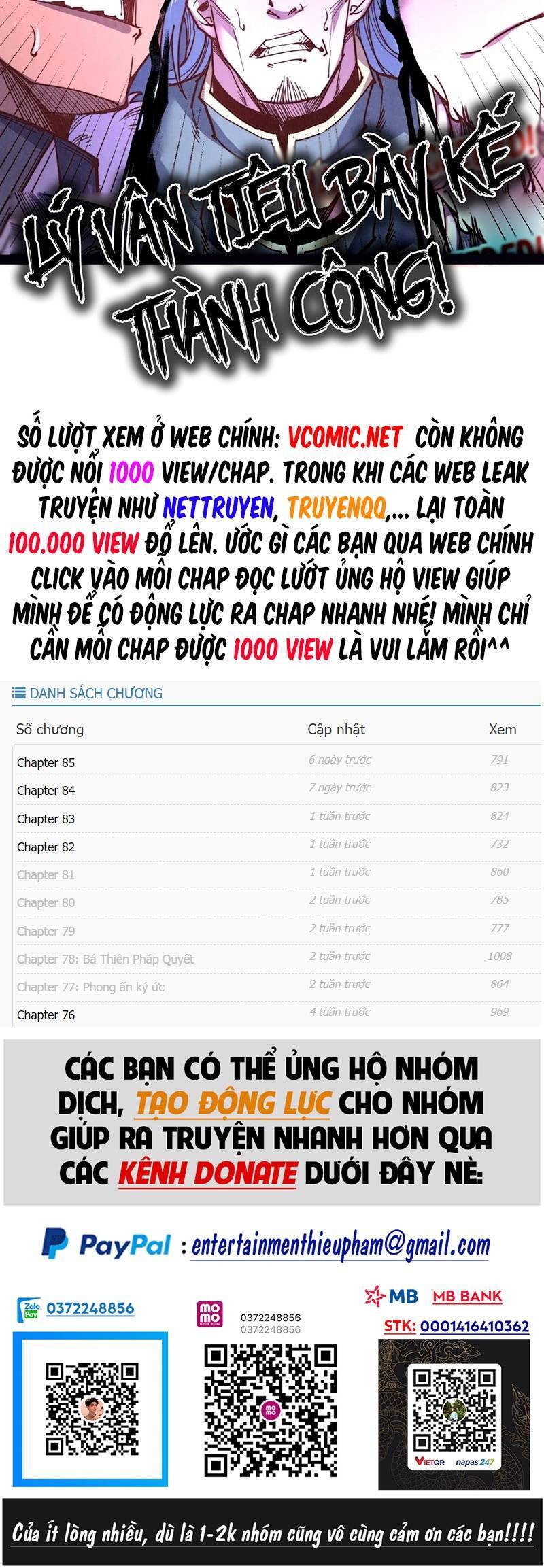 Vạn Cổ Chí Tôn chapter 175 - Upload bởi truyensieuhay.com