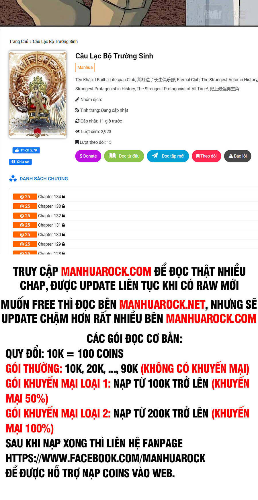 Câu Lạc Bộ Trường Sinh chapter 79 - Upload bởi truyensieuhay.com
