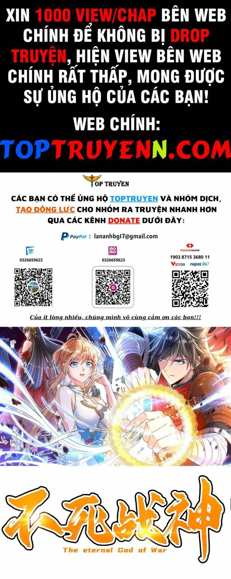 Chiến Thần Bất Tử chapter 8 - Trang 1