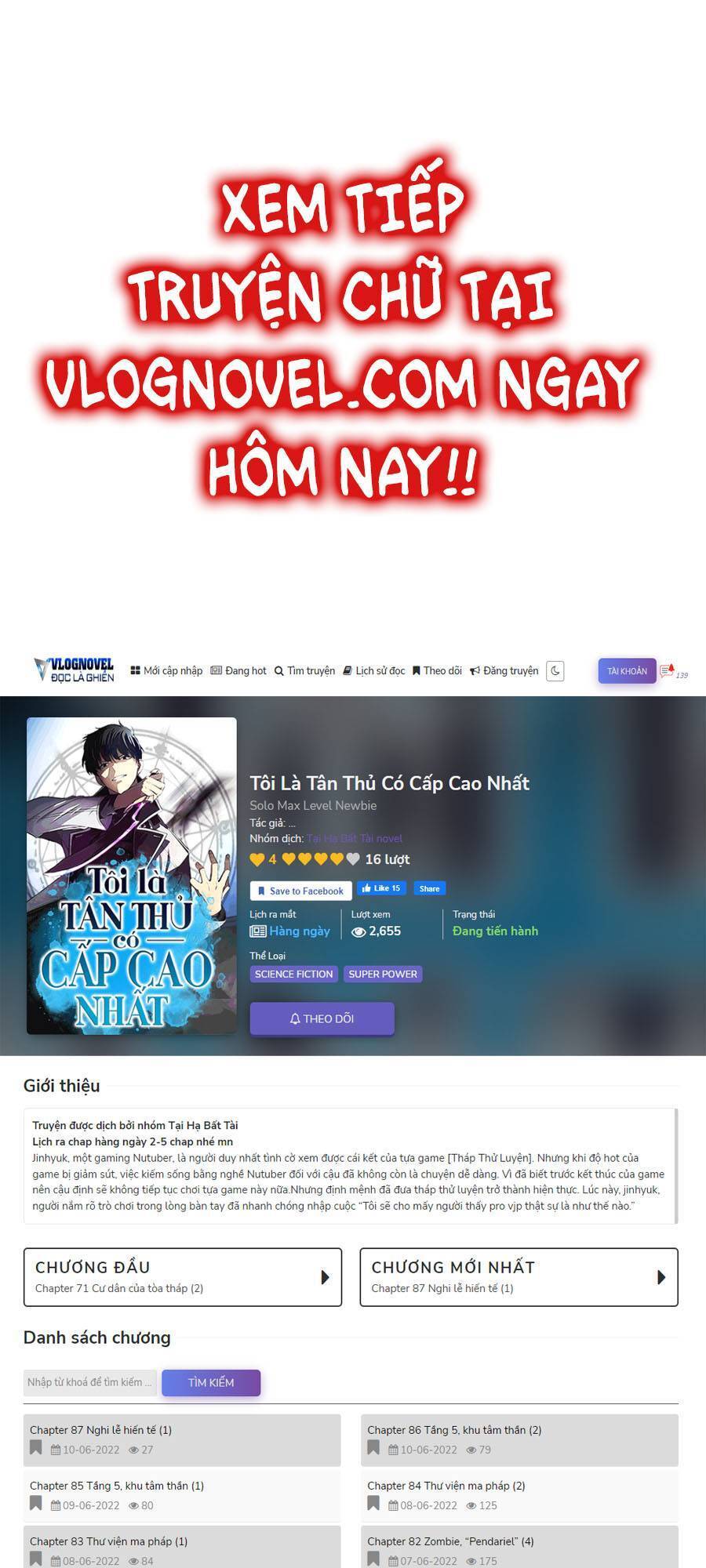 Người Chơi Mới Cấp Tối Đa chapter 51 - Upload bởi truyensieuhay.com