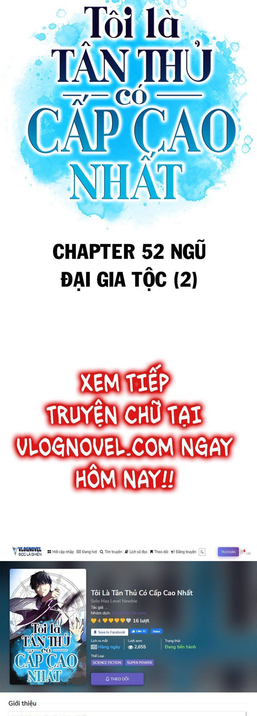 Người Chơi Mới Cấp Tối Đa chapter 52 - Upload bởi truyensieuhay.com