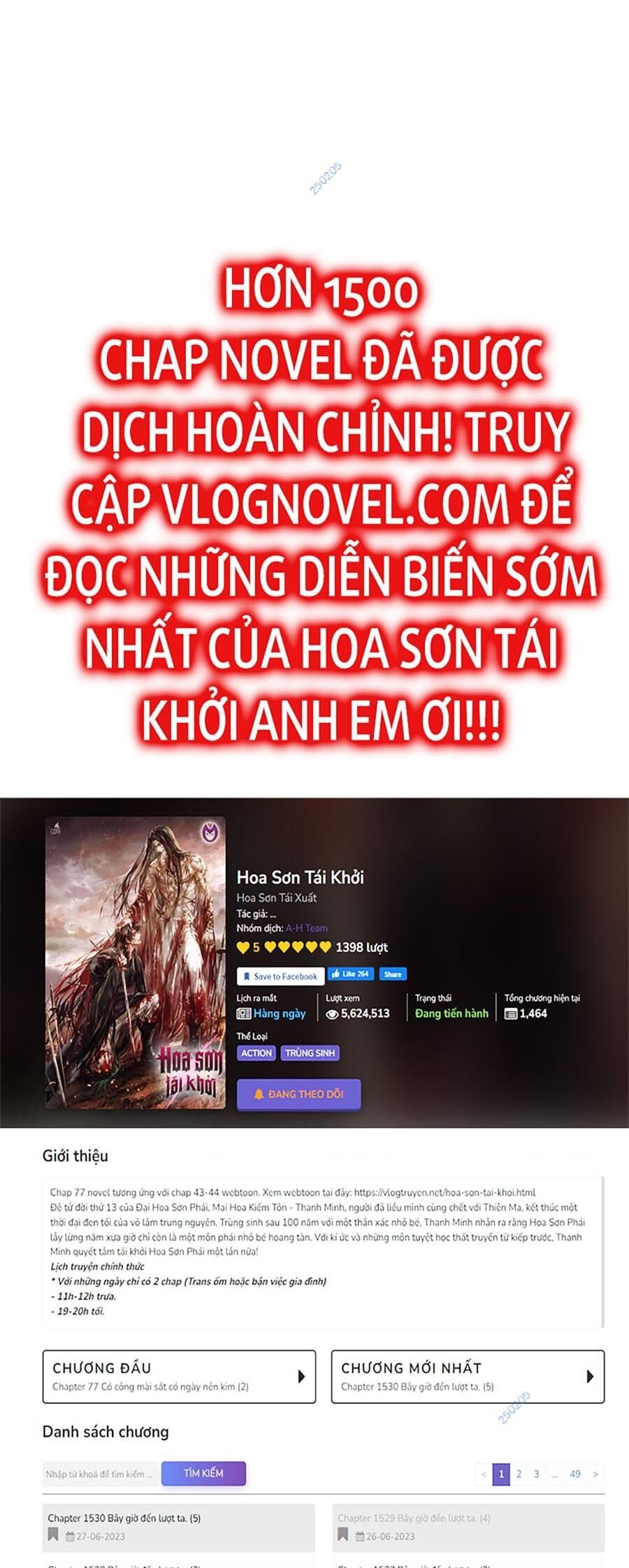 Hoa Sơn Tái Xuất chapter 106 - Upload bởi truyensieuhay.com
