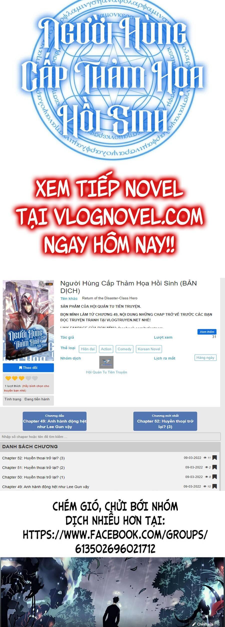 Sự Trở Lại Của Anh Hùng Cấp Thảm Họa chapter 31 - Upload bởi truyensieuhay.com